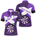 Personalized Purple Funny Crack Darts Board Men and Quarter-Zip, Darts Team