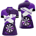 Personalized Purple Funny Crack Darts Board Men and Quarter-Zip, Darts Team
