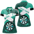 Personalized Turquoise Funny Crack Darts Board Men and Quarter-Zip, Darts Team