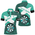 Personalized Turquoise Funny Crack Darts Board Men and Quarter-Zip, Darts Team