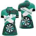 Personalized Turquoise Funny Crack Darts Board Men and Quarter-Zip, Darts Team