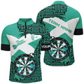 Personalized Turquoise Funny Crack Darts Board Men and Quarter-Zip, Darts Team