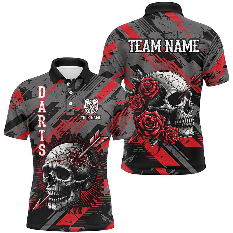 Personalized 3D All Over Print Skull And Roses Custom Darts Darts |Red
