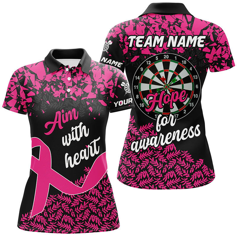 Aim With Heart Hope For Awareness Custom Dart, Breast Cancer Pink Ribbon Darts