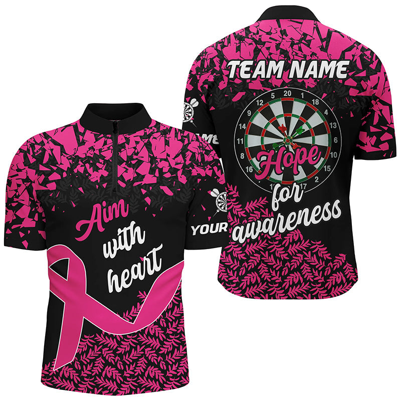 Aim With Heart Hope For Awareness Custom Dart, Breast Cancer Pink Ribbon Darts