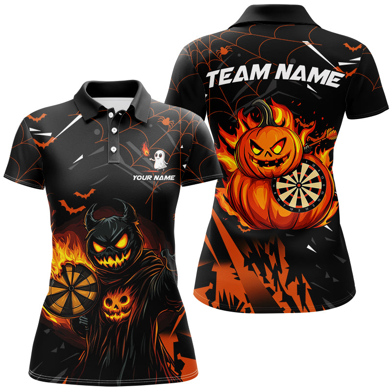 Funny Pumpkin Fire Flame Custom Halloween Darts, Halloween Gifts For Darts Lover