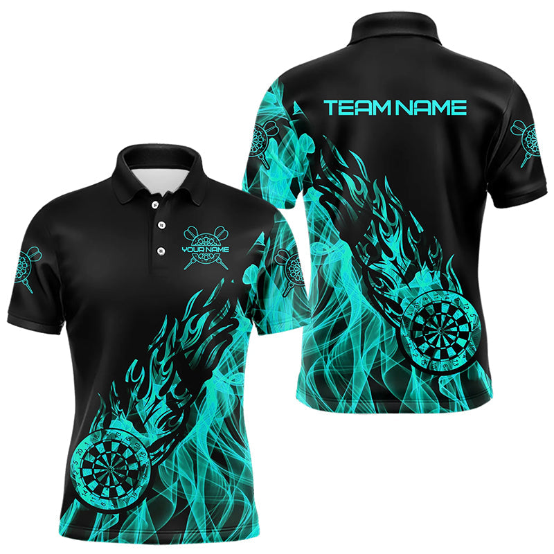 Black And Turquoise Fire Flame Darts and Custom Dart Dart