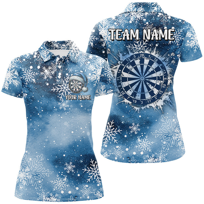 Personalized Christmas Dart Custom Blue Snowflake Pattern Dart Team