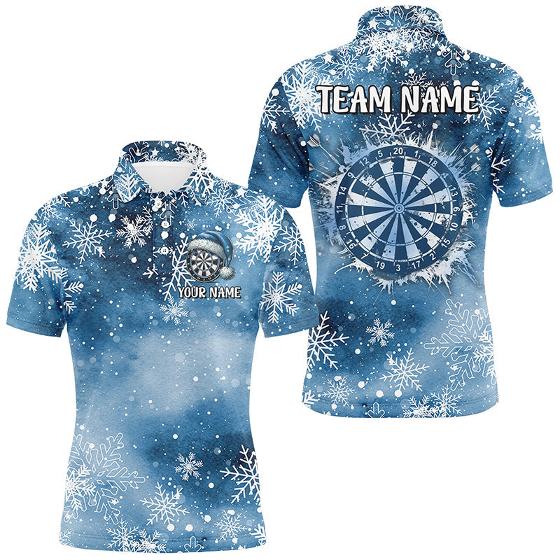 Personalized Christmas Dart Custom Blue Snowflake Pattern Dart Team