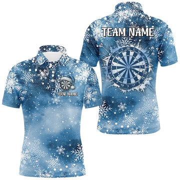 Personalized Christmas Dart Custom Blue Snowflake Pattern Dart Team