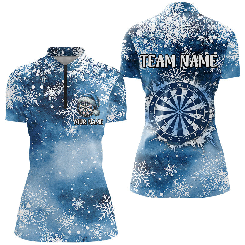 Personalized Christmas Dart Custom Blue Snowflake Pattern Dart Team