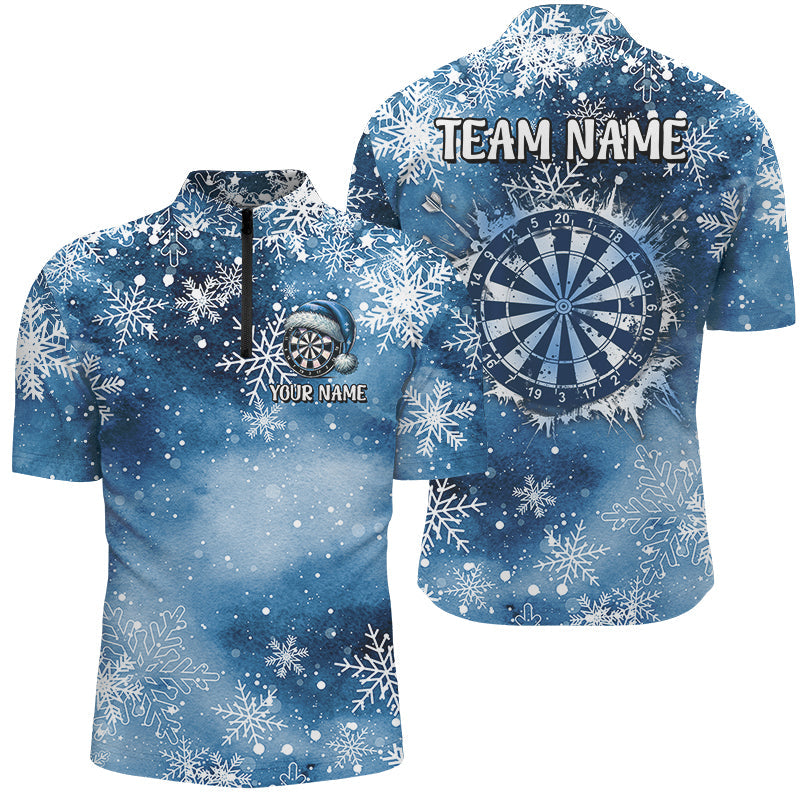 Personalized Christmas Dart Custom Blue Snowflake Pattern Dart Team