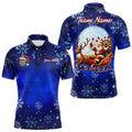 Funny Santa Snowflakes Pattern Custom Blue Christmas Dart, Xmas Gifts For Dart Lover