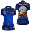 Funny Santa Snowflakes Pattern Custom Blue Christmas Dart, Xmas Gifts For Dart Lover