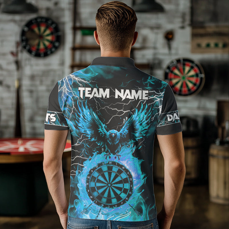 Blue Dart Board Fire Flame Custom Eagle Dart, Thunder Lightning Dart Team