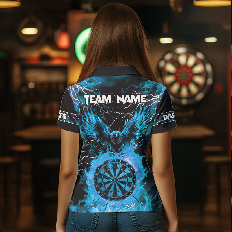 Blue Dart Board Fire Flame Custom Eagle Dart, Thunder Lightning Dart Team