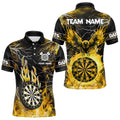 Yellow Dart Board Fire Flame Custom Eagle Dart, Thunder Lightning Dart Team