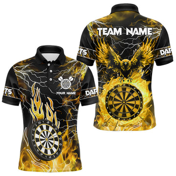 Yellow Dart Board Fire Flame Custom Eagle Dart, Thunder Lightning Dart Team
