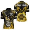 Yellow Dart Board Fire Flame Custom Eagle Dart, Thunder Lightning Dart Team