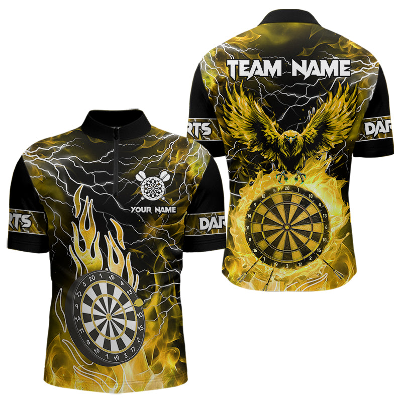 Yellow Dart Board Fire Flame Custom Eagle Dart, Thunder Lightning Dart Team