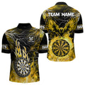 Yellow Dart Board Fire Flame Custom Eagle Dart, Thunder Lightning Dart Team