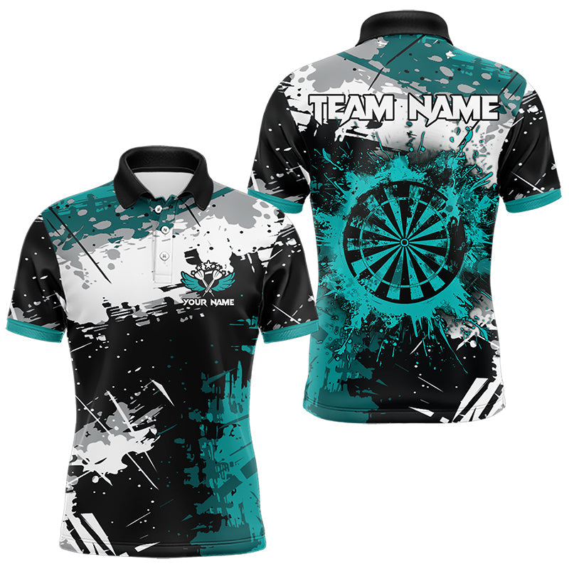 Grunge Turquoise Paint Splash Dart and Custom Dart Darts