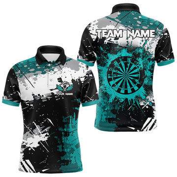 Grunge Turquoise Paint Splash Dart and Custom Dart Darts