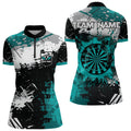 Grunge Turquoise Paint Splash Dart and Custom Dart Darts