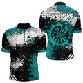 Grunge Turquoise Paint Splash Dart and Custom Dart Darts