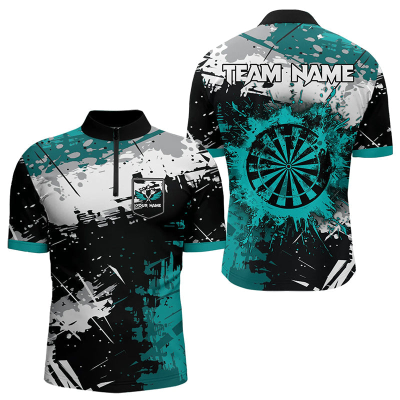 Grunge Turquoise Paint Splash Dart and Custom Dart Darts