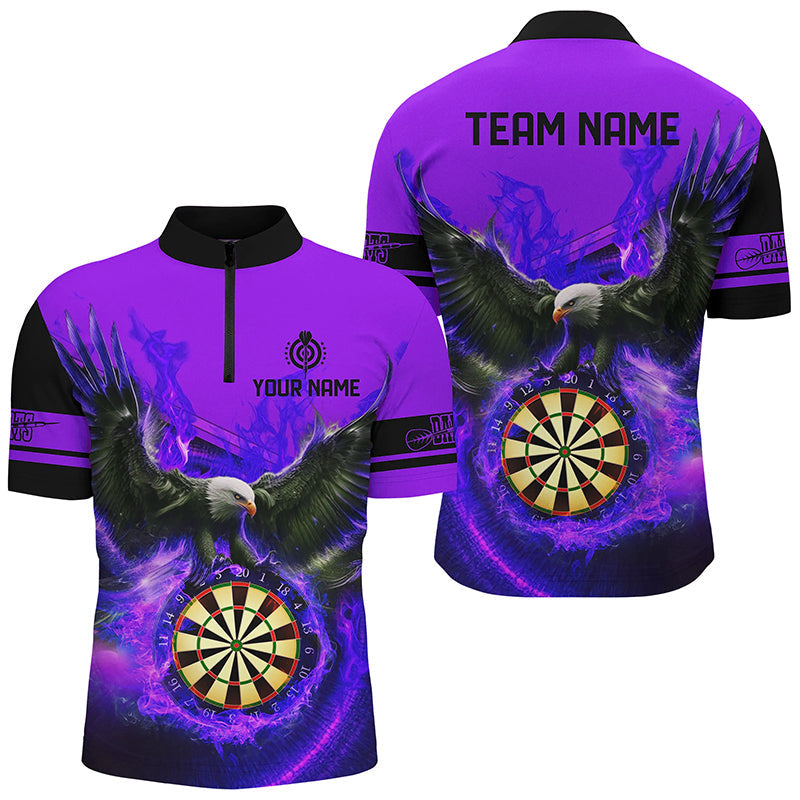 Personalized 3D Eagle Flying On Dart Board Fire Darts Custom Darts |Purple