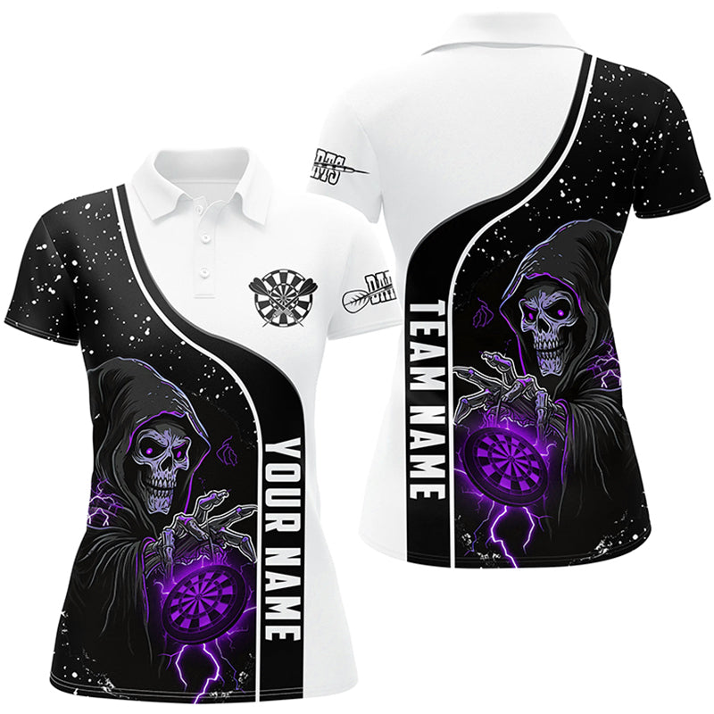 Purple Death Skeleton Darts Men and Quarter-Zip Custom Darts For Team Darts