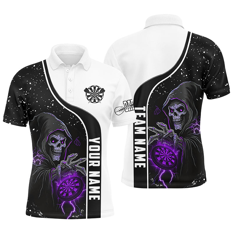 Purple Death Skeleton Darts Men and Quarter-Zip Custom Darts For Team Darts