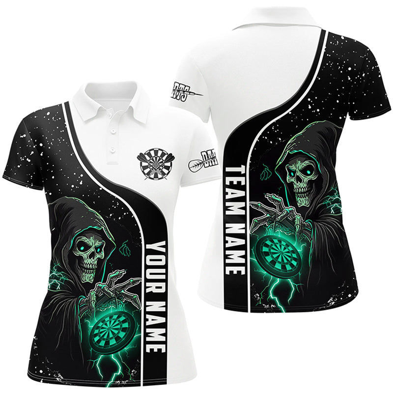 Turquoise Death Skeleton Darts Men and Quarter-Zip Custom Darts For Team Darts