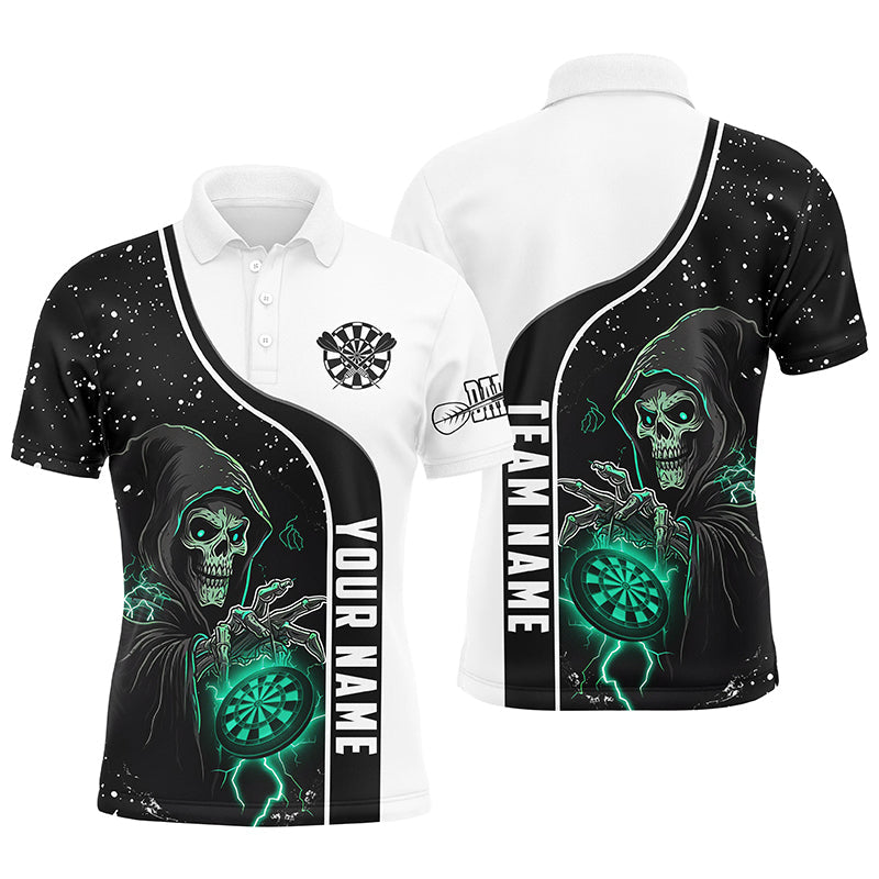 Turquoise Death Skeleton Darts Men and Quarter-Zip Custom Darts For Team Darts