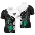 Turquoise Death Skeleton Darts Men and Quarter-Zip Custom Darts For Team Darts