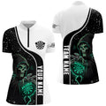 Turquoise Death Skeleton Darts Men and Quarter-Zip Custom Darts For Team Darts
