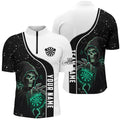 Turquoise Death Skeleton Darts Men and Quarter-Zip Custom Darts For Team Darts