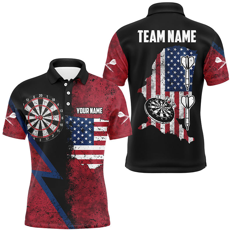 Personalized Red Retro American Flag Men Dart, Patriotic Dart For Team Darts Player