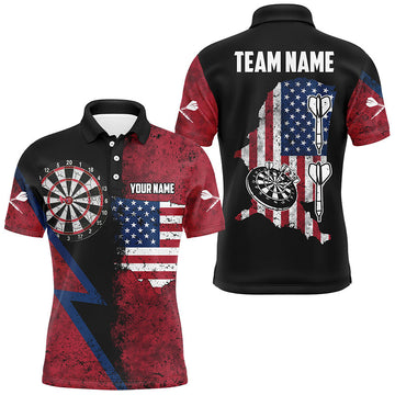 Personalized Red Retro American Flag Men Dart, Patriotic Dart For Team Darts Player