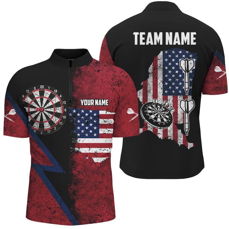 Personalized Red Retro American Flag Men Dart, Patriotic Dart For Team Darts Player