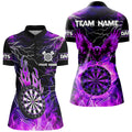 Purple Dart Board Fire Flame Custom Eagle Dart, Thunder Lightning Dart Team