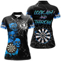 Look Aim And Throw Smoke Skull Custom Break Glass Pattern Men Dart Funny Saying Dart