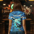 Blue 3D Shark Custom Ocean Camo Darts Custom Dart