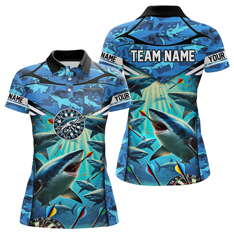 Blue 3D Shark Custom Ocean Camo Darts Custom Dart