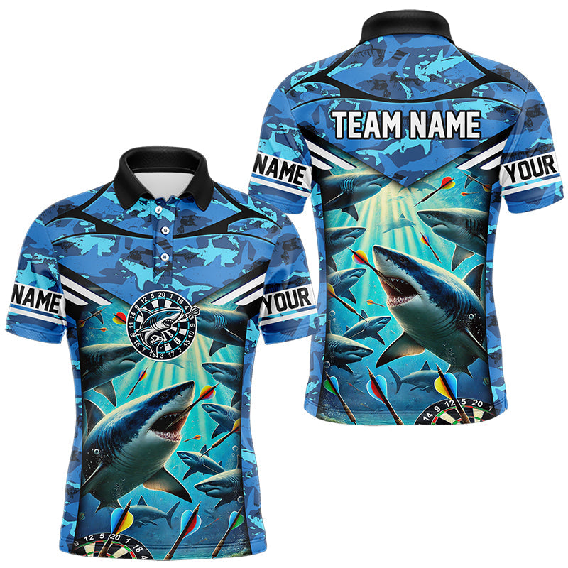 Blue 3D Shark Custom Ocean Camo Darts Custom Dart