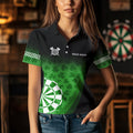 Black And Green Clovers Luckiest Shamrock Dart Custom St Patrick Day Dart