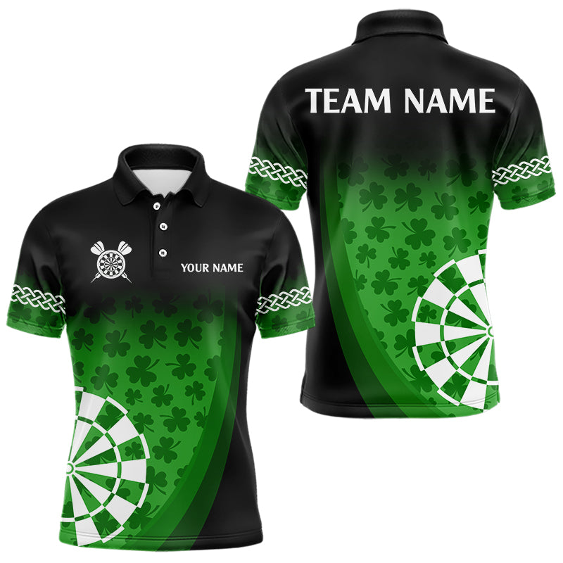 Black And Green Clovers Luckiest Shamrock Dart Custom St Patrick Day Dart