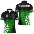 Black And Green Clovers Luckiest Shamrock Dart Custom St Patrick Day Dart