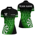 Black And Green Clovers Luckiest Shamrock Dart Custom St Patrick Day Dart